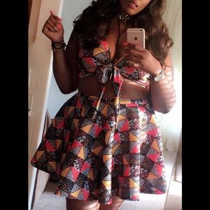 RUE 107 VACAY READY! Two piece top and skirt set